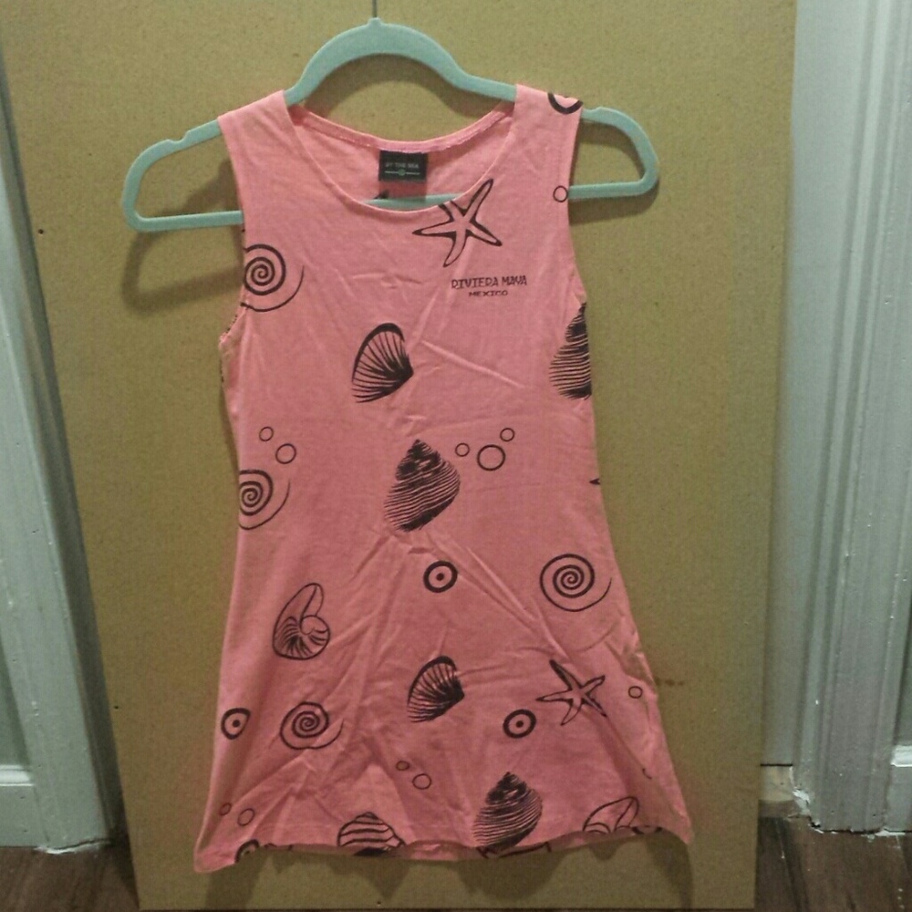 Cute, casual, By The Sea style, pink dress